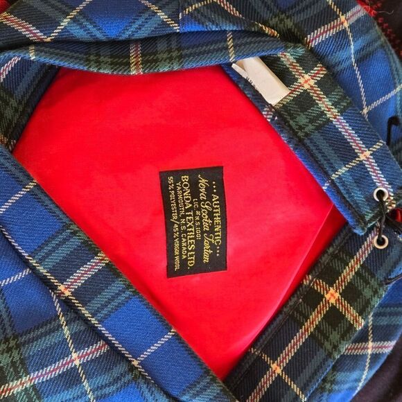 Bonda Textiles Nova Scotia Tartan Blue Plaid Skirt Hat and Scarf Set - Picture 6 of 8